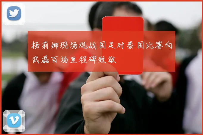 杨莉娜现场观战国足对泰国比赛向武磊百场里程碑致敬